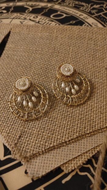 Nirja Pearl Weave Earrings