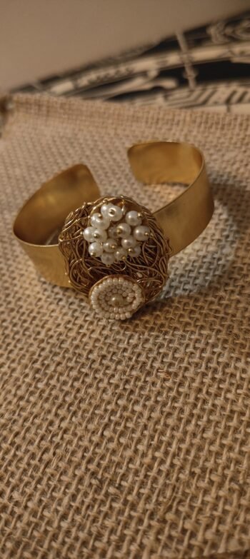 Kosha Pearl Weave Cuff