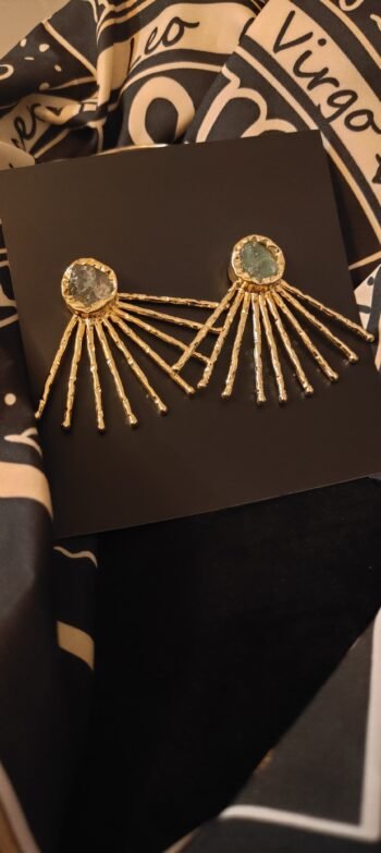 Tejasvi Stone Fan Earrings