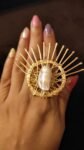 Astra Pearl Halo Statement Ring