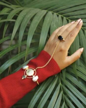 Regal Pearl Coin Hand Cuff