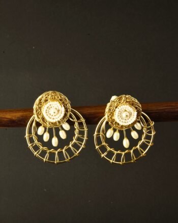 Nirja Pearl Weave Earrings