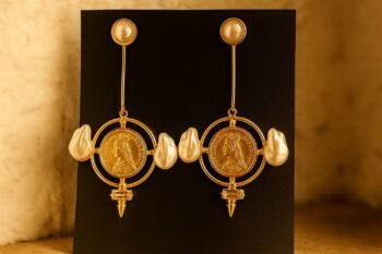 Regalia Pearl Coin Drop Earrings