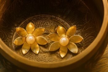 Aurelia Bloom Pearl Stud Earrings