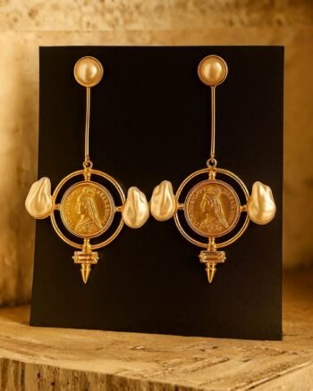 Regalia Pearl Coin Drop Earrings