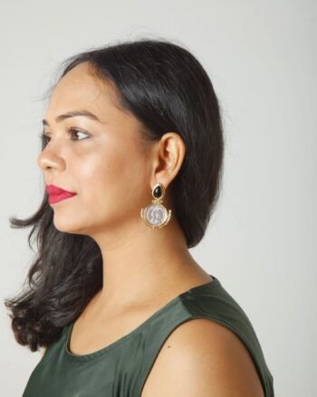 Regalia Onyx Coin Earrings