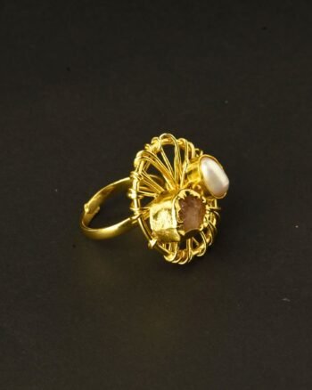 Noor Radiance Dual Stone Statement Ring