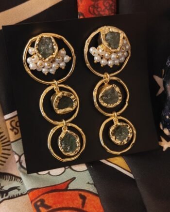 Aranya Drop Stone Earrings