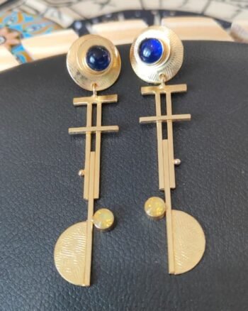 Zariya Blue Orbit Statement Earrings